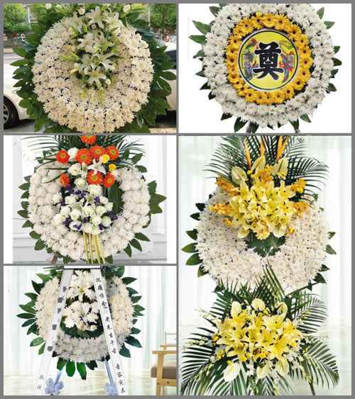 河南南阳新野县城郊乡孟营村花圈速递